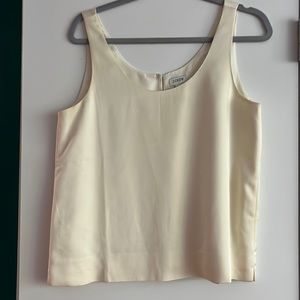 Jcrew Ivory lined sleeveless blouse